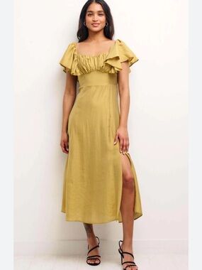 brown polka dot bandeau felicity midi dress White Bandeau Fit-and-Flare Felicity Midi Dress